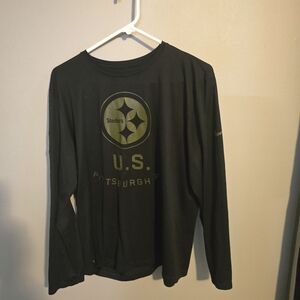 Nike Black and Gold Long Sleeve Shirt
